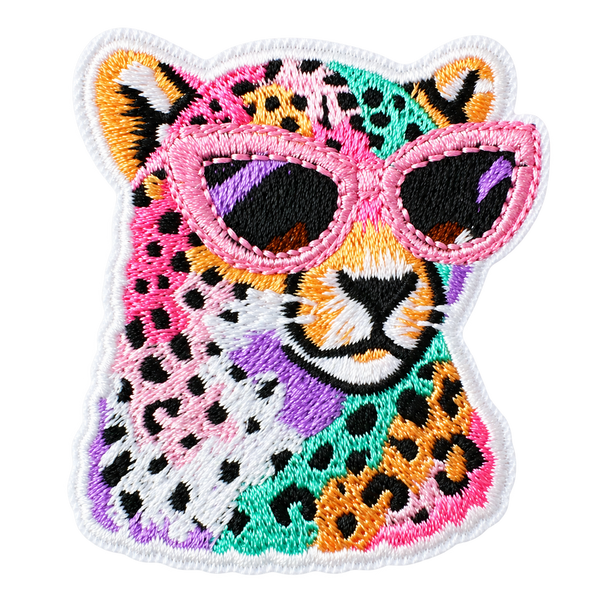 Leopard Print Iron-On Embroidered Patches – 16 Designs