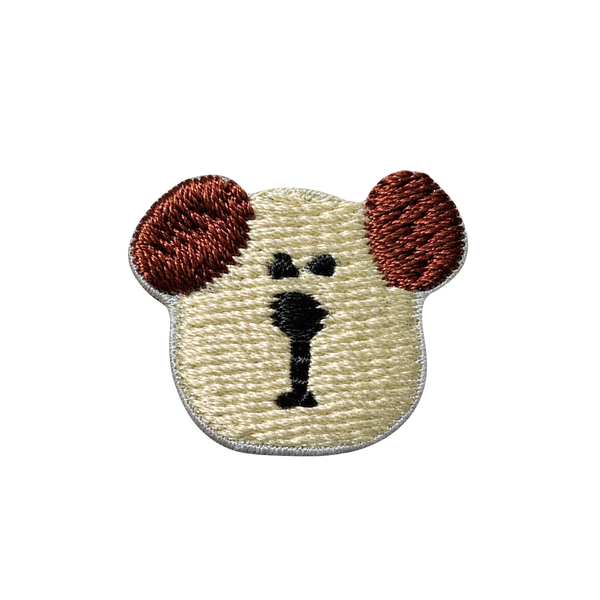 Mini Cartoon Dog Head Embroidery Patches