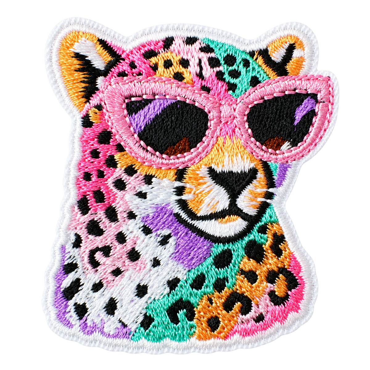 Leopard Print Iron-On Embroidered Patches – 16 Designs