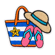 Hawaiian Beach Iron-On Embroidered Patches – 9 Tropical Designs