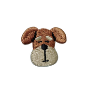 Mini Cartoon Dog Head Embroidery Patches