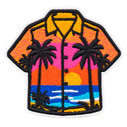 Hawaiian Beach Iron-On Embroidered Patches – 9 Tropical Designs
