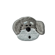 Mini Cartoon Dog Head Embroidery Patches