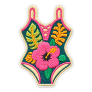 Hawaiian Beach Iron-On Embroidered Patches – 9 Tropical Designs