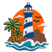 Hawaiian Beach Iron-On Embroidered Patches – 9 Tropical Designs