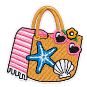 Hawaiian Beach Iron-On Embroidered Patches – 9 Tropical Designs